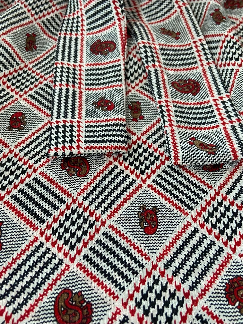Vintage 1970s Devon Paisley Secretary Blouse with Bow Neck - Size 10 - Picture 4 of 6